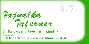 hajnalka taferner business card
